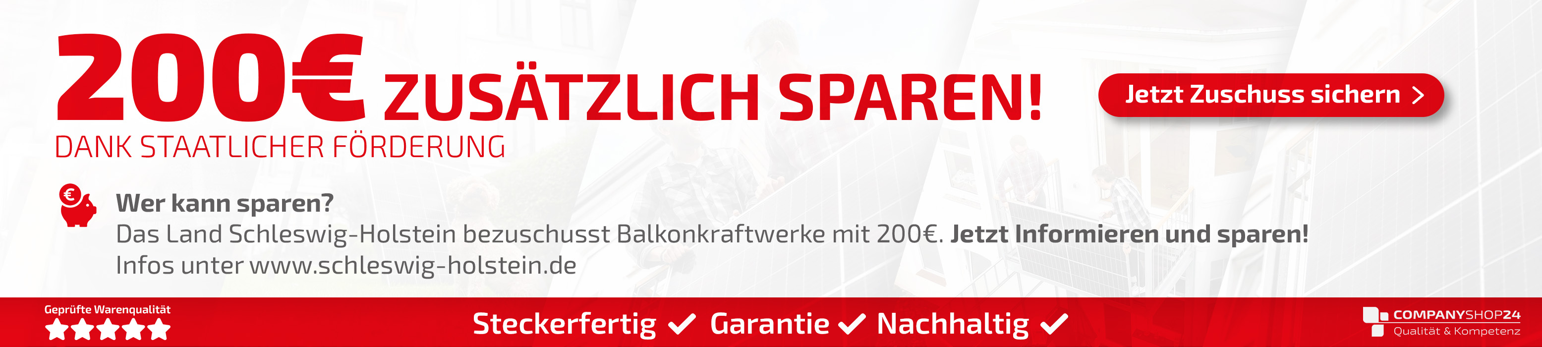 Balkonkraftwerk staatliche Förderung 200 Euro